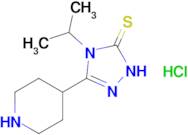 3-(piperidin-4-yl)-4-(propan-2-yl)-4,5-dihydro-1H-1,2,4-triazole-5-thione hydrochloride