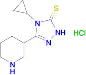 4-cyclopropyl-3-(piperidin-3-yl)-4,5-dihydro-1H-1,2,4-triazole-5-thione hydrochloride