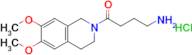 4-Amino-1-(6,7-dimethoxy-1,2,3,4-tetrahydroisoquinolin-2-yl)butan-1-one hydrochloride
