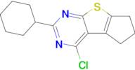 12-Chloro-10-cyclohexyl-7-thia-9,11-diazatricyclo[6.4.0.0,2,6]dodeca-1(12),2(6),8,10-tetraene