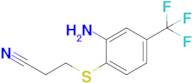 3-{[2-amino-4-(trifluoromethyl)phenyl]sulfanyl}propanenitrile