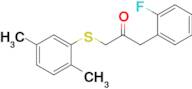 1-[(2,5-dimethylphenyl)sulfanyl]-3-(2-fluorophenyl)propan-2-one