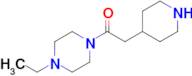 1-(4-Ethylpiperazin-1-yl)-2-(piperidin-4-yl)ethan-1-one