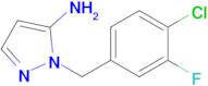 1-[(4-chloro-3-fluorophenyl)methyl]-1h-pyrazol-5-amine