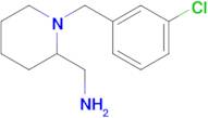 {1-[(3-chlorophenyl)methyl]piperidin-2-yl}methanamine