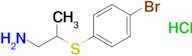 1-[(1-aminopropan-2-yl)sulfanyl]-4-bromobenzene hydrochloride