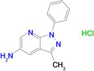 3-Methyl-1-phenyl-1h-pyrazolo[3,4-b]pyridin-5-amine hydrochloride
