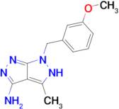 6-[(3-methoxyphenyl)methyl]-4-methyl-5h,6h-[1,2]diazolo[3,4-c]pyrazol-3-amine