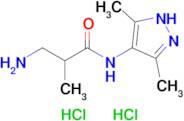 3-Amino-N-(3,5-dimethyl-1h-pyrazol-4-yl)-2-methylpropanamide dihydrochloride