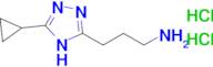 3-(5-cyclopropyl-4H-1,2,4-triazol-3-yl)propan-1-amine dihydrochloride