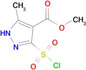 methyl 3-(chlorosulfonyl)-5-methyl-1H-pyrazole-4-carboxylate