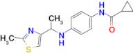 n-(4-{[1-(2-methyl-1,3-thiazol-4-yl)ethyl]amino}phenyl)cyclopropanecarboxamide