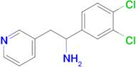 1-(3,4-Dichlorophenyl)-2-(pyridin-3-yl)ethan-1-amine