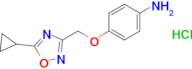 4-[(5-cyclopropyl-1,2,4-oxadiazol-3-yl)methoxy]aniline hydrochloride