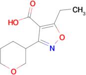 5-Ethyl-3-(oxan-3-yl)-1,2-oxazole-4-carboxylic acid