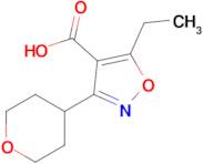 5-Ethyl-3-(oxan-4-yl)-1,2-oxazole-4-carboxylic acid