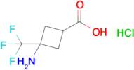 3-Amino-3-(trifluoromethyl)cyclobutane-1-carboxylic acid hydrochloride
