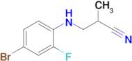 3-[(4-bromo-2-fluorophenyl)amino]-2-methylpropanenitrile