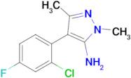 4-(2-Chloro-4-fluorophenyl)-1,3-dimethyl-1h-pyrazol-5-amine