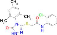 N-(2-chlorophenyl)-2-{[5-oxo-4-(2,4,6-trimethylphenyl)-4,5-dihydro-1H-1,2,4-triazol-3-yl]sulfanyl}…