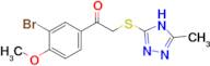 1-(3-bromo-4-methoxyphenyl)-2-[(5-methyl-4H-1,2,4-triazol-3-yl)sulfanyl]ethan-1-one