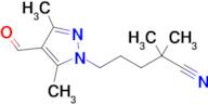 5-(4-Formyl-3,5-dimethyl-1h-pyrazol-1-yl)-2,2-dimethylpentanenitrile