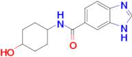 N-(4-hydroxycyclohexyl)-1H-1,3-benzodiazole-6-carboxamide