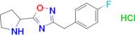 3-[(4-fluorophenyl)methyl]-5-(pyrrolidin-2-yl)-1,2,4-oxadiazole hydrochloride
