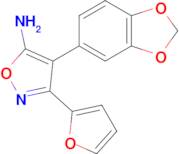 4-(1,3-Dioxaindan-5-yl)-3-(furan-2-yl)-1,2-oxazol-5-amine