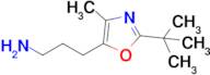 3-(2-Tert-butyl-4-methyl-1,3-oxazol-5-yl)propan-1-amine