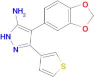 4-(1,3-Dioxaindan-5-yl)-3-(thiophen-3-yl)-1h-pyrazol-5-amine