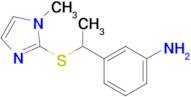 3-{1-[(1-methyl-1h-imidazol-2-yl)sulfanyl]ethyl}aniline