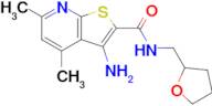 3-Amino-4,6-dimethyl-N-[(oxolan-2-yl)methyl]thieno[2,3-b]pyridine-2-carboxamide