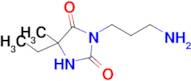 3-(3-Aminopropyl)-5-ethyl-5-methylimidazolidine-2,4-dione