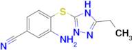 3-Amino-4-[(5-ethyl-4h-1,2,4-triazol-3-yl)sulfanyl]benzonitrile