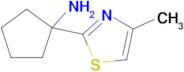 1-(4-Methyl-1,3-thiazol-2-yl)cyclopentan-1-amine