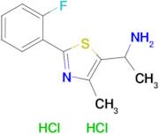 1-[2-(2-fluorophenyl)-4-methyl-1,3-thiazol-5-yl]ethan-1-amine dihydrochloride