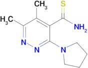 5,6-Dimethyl-3-(pyrrolidin-1-yl)pyridazine-4-carbothioamide