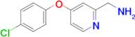 [4-(4-chlorophenoxy)pyridin-2-yl]methanamine