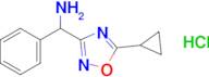 1-(5-Cyclopropyl-1,2,4-oxadiazol-3-yl)-1-phenylmethanamine hydrochloride