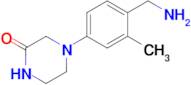 4-[4-(aminomethyl)-3-methylphenyl]piperazin-2-one