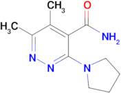 5,6-Dimethyl-3-(pyrrolidin-1-yl)pyridazine-4-carboxamide