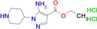 ethyl 5-amino-1-(piperidin-4-yl)-1H-pyrazole-4-carboxylate dihydrochloride