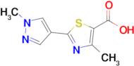 4-Methyl-2-(1-methyl-1h-pyrazol-4-yl)-1,3-thiazole-5-carboxylic acid