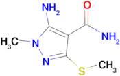 5-Amino-1-methyl-3-(methylsulfanyl)-1h-pyrazole-4-carboxamide
