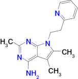 2,5,6-trimethyl-7-[2-(pyridin-2-yl)ethyl]-7H-pyrrolo[2,3-d]pyrimidin-4-amine