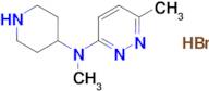 n,6-Dimethyl-N-(piperidin-4-yl)pyridazin-3-amine hydrobromide