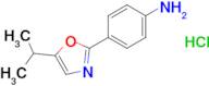 4-[5-(propan-2-yl)-1,3-oxazol-2-yl]aniline hydrochloride