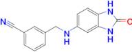 3-{[(2-oxo-2,3-dihydro-1h-1,3-benzodiazol-5-yl)amino]methyl}benzonitrile