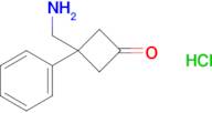 3-(Aminomethyl)-3-phenylcyclobutan-1-one hydrochloride